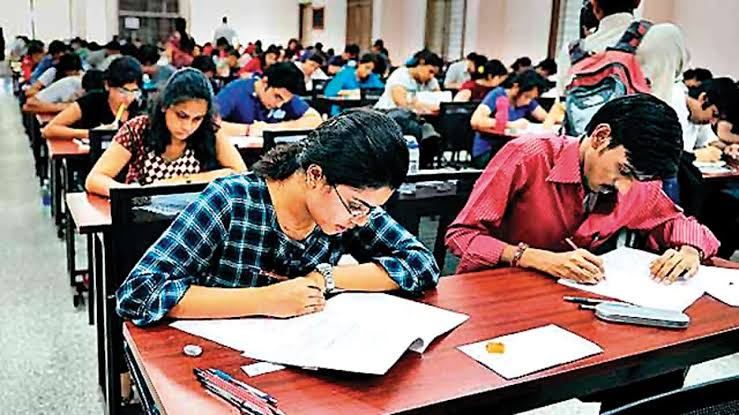 Students appearing for exam