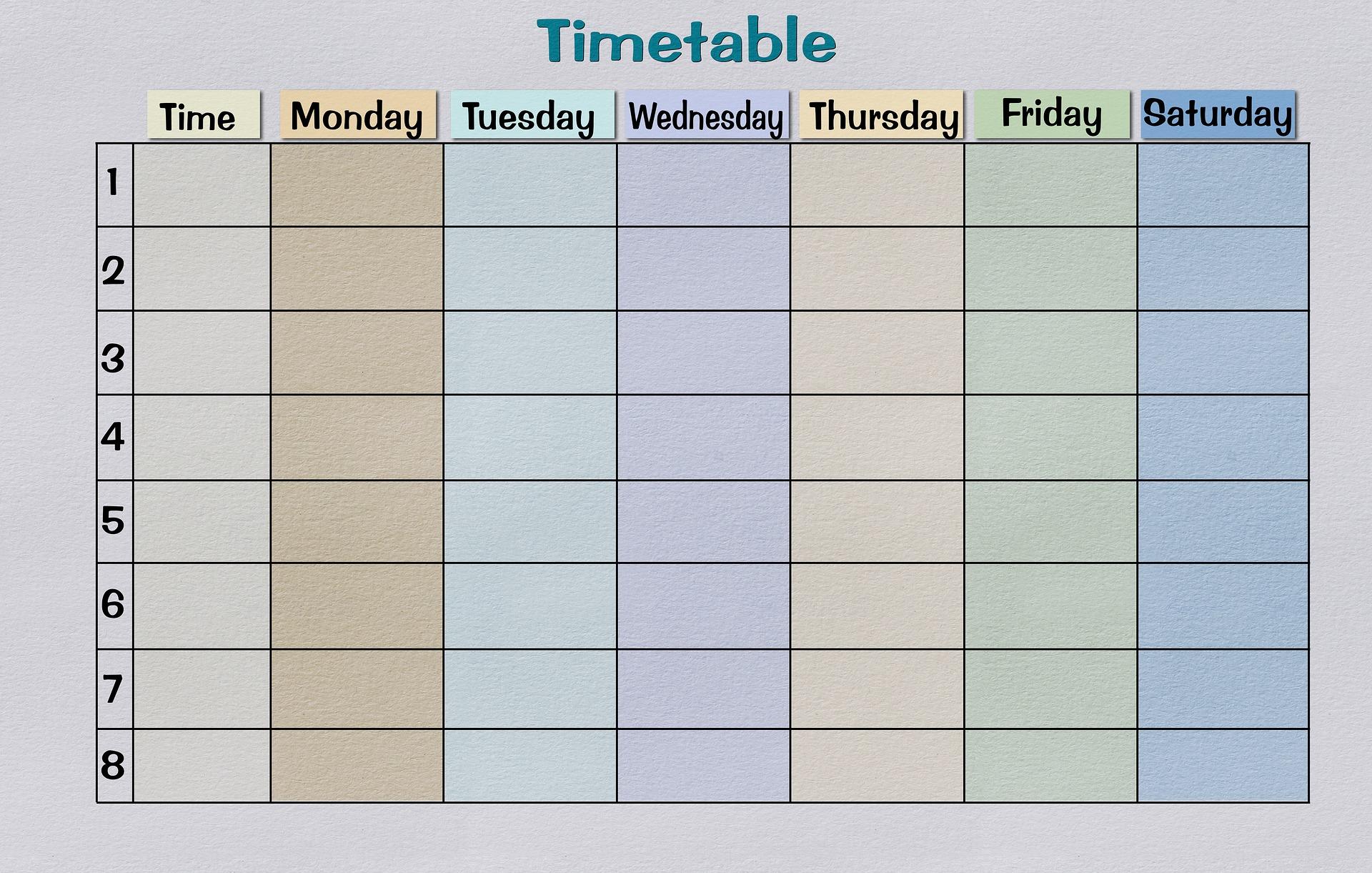 Exam Timetable