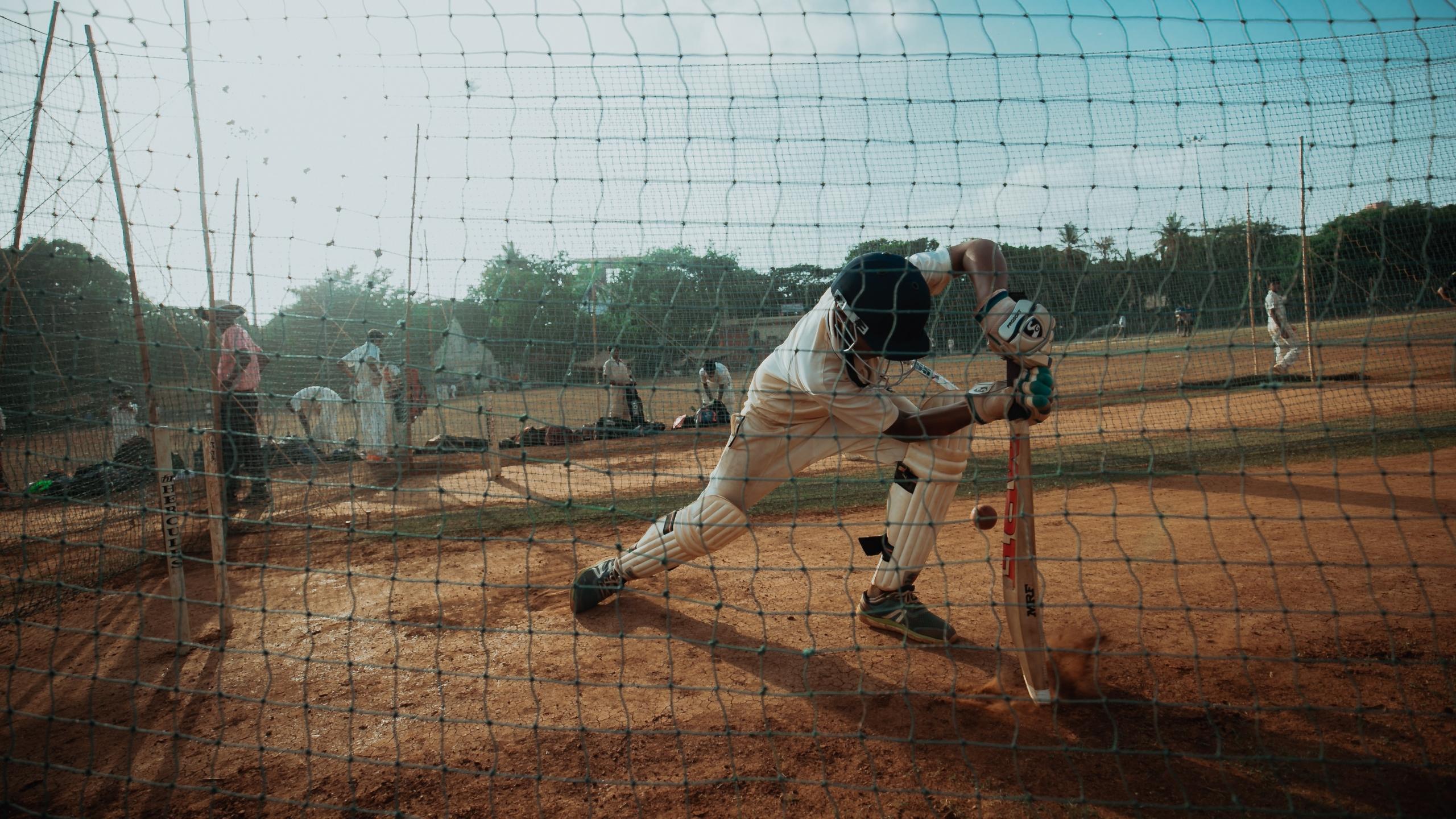 Net practice in cricket