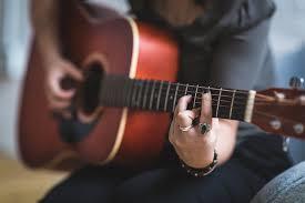 hand playing a guitar