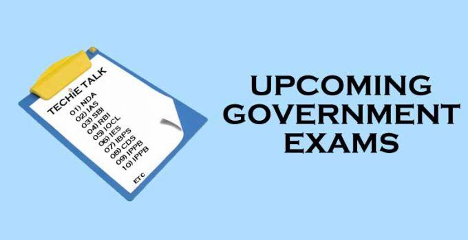 Find upcoming government exams 2022