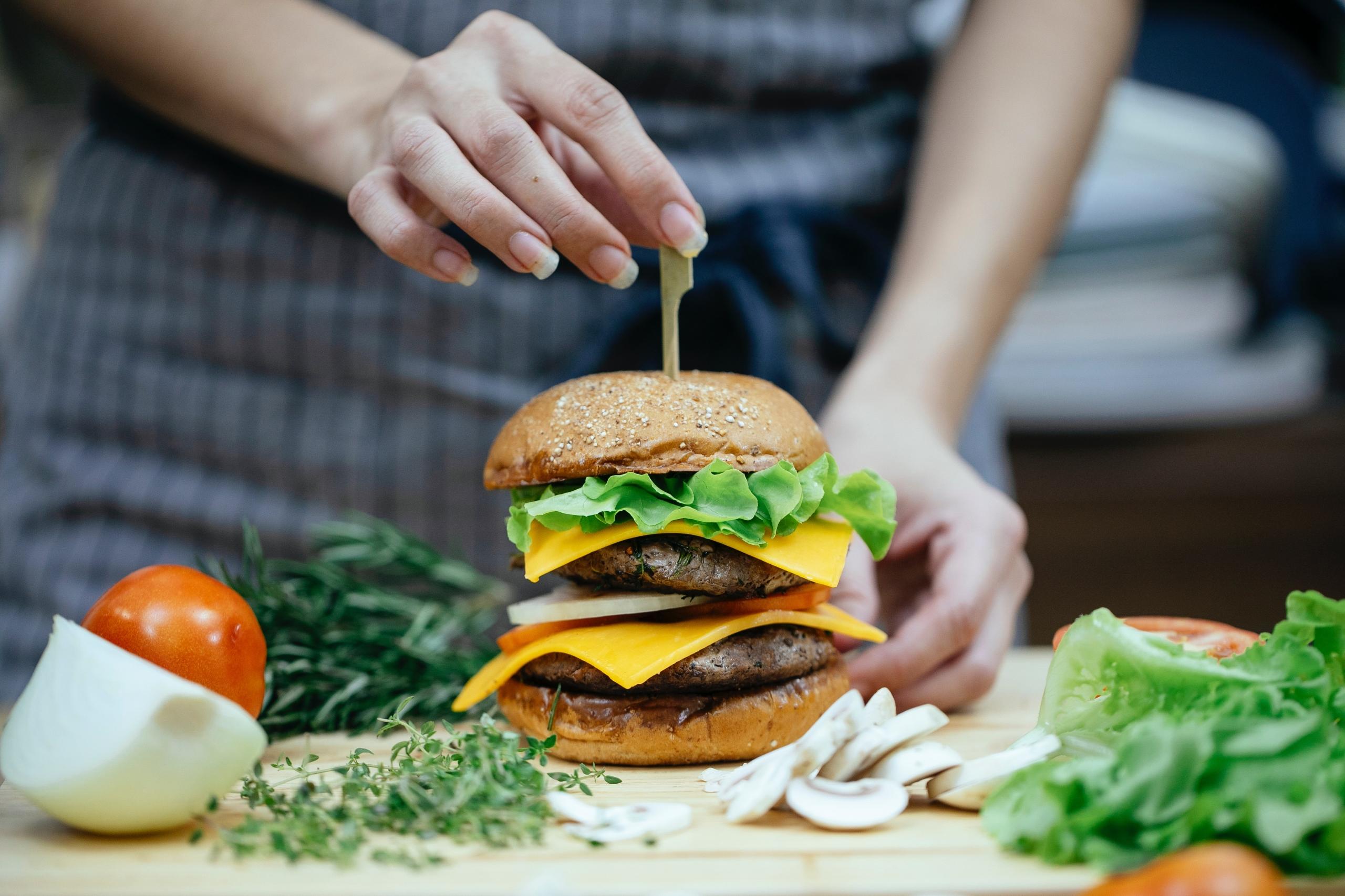 a beautiful burger