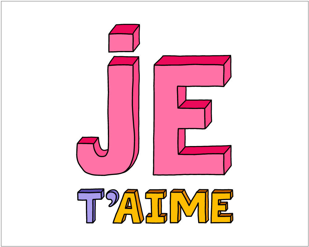 I love you in French