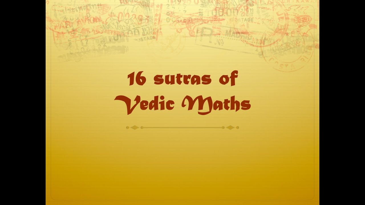 Find all Vedic math sutras