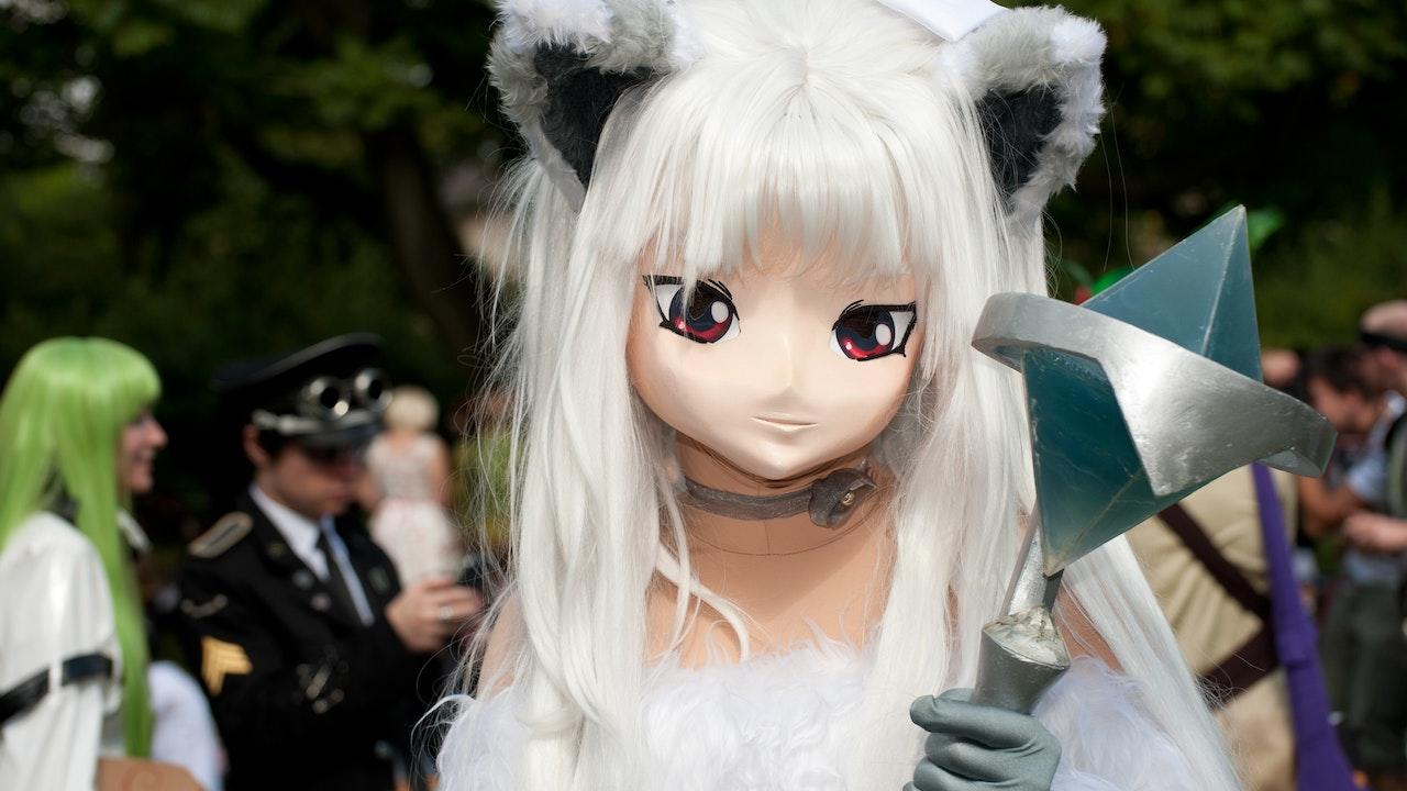 Anime character with large expressive eyes.