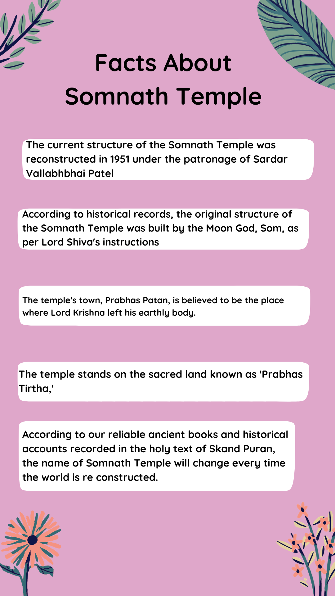 Somnath temple quick facts