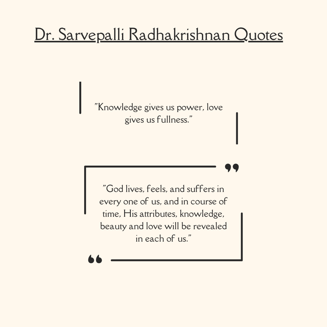 Dr. Sarvepalli Radhakrishnan Quotes