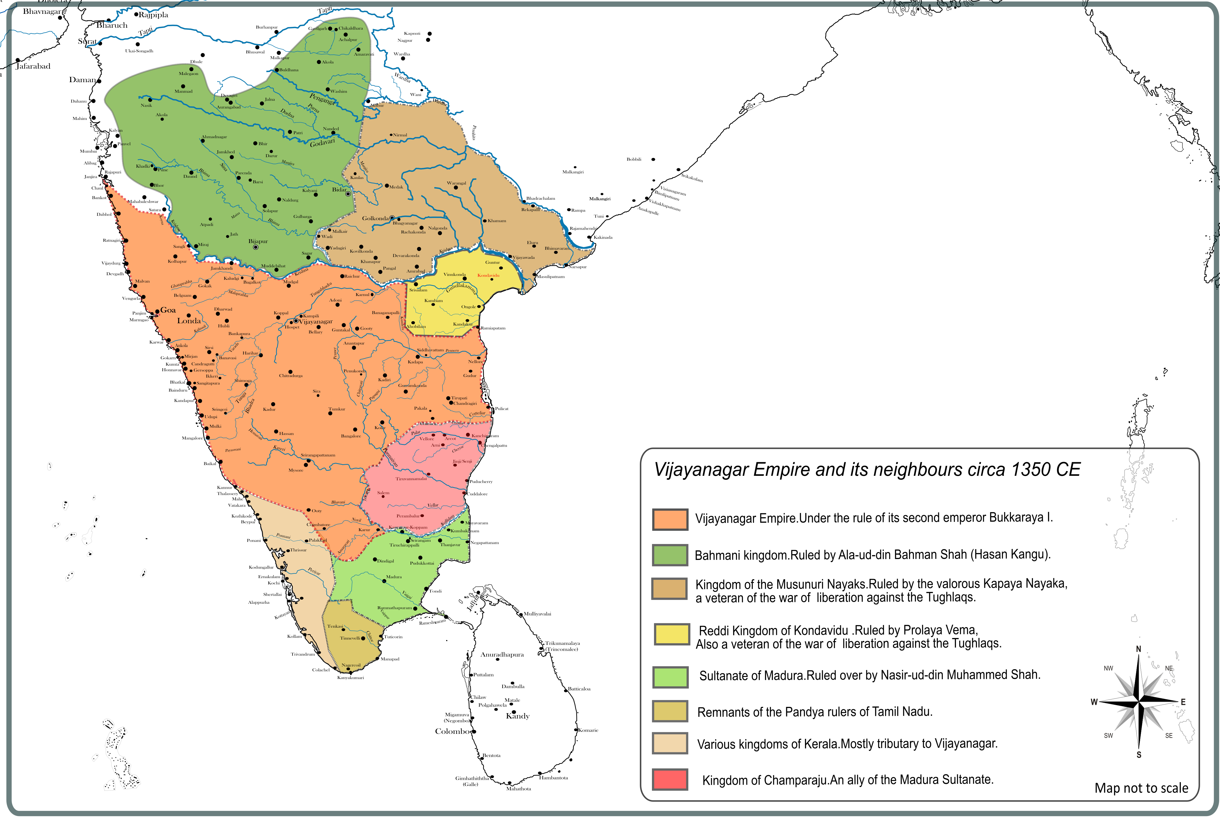map of vijayanagara empire