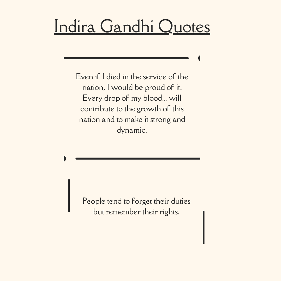 Indira Gandhi Quotes