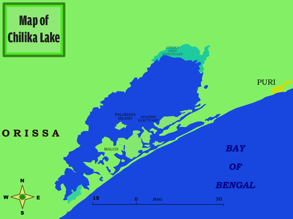 A digital map of Chilika Lake