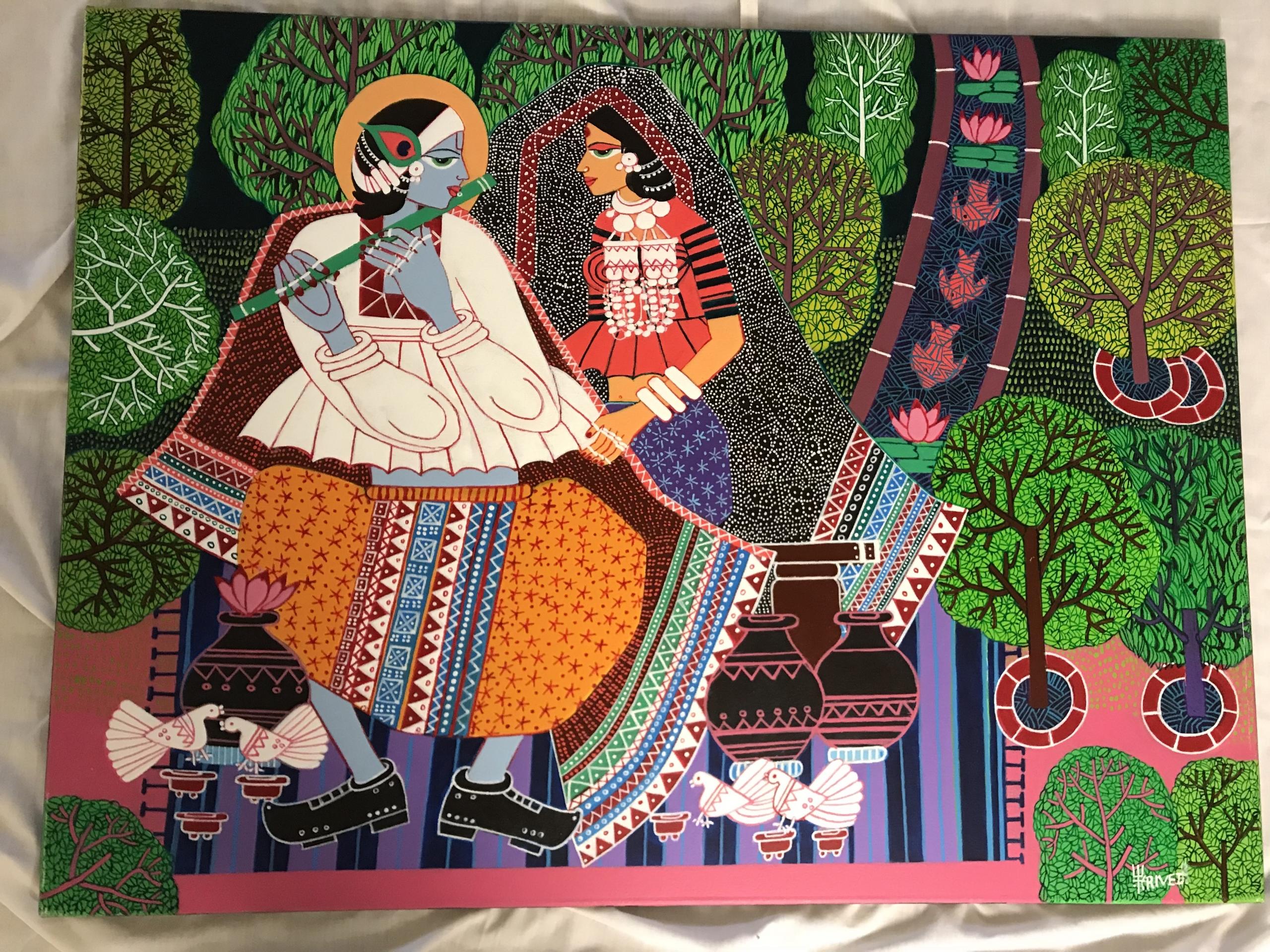 radha and krishna in art
