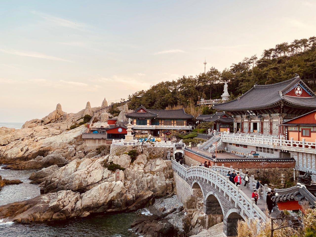 Haedong Yonggungsa Temple located on sea cliffs