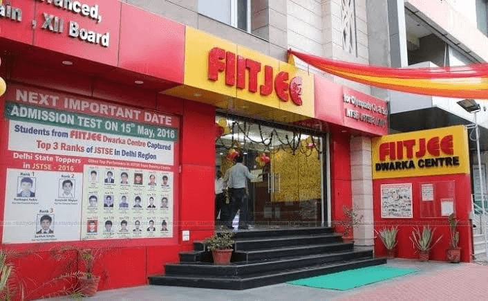 red building entrance