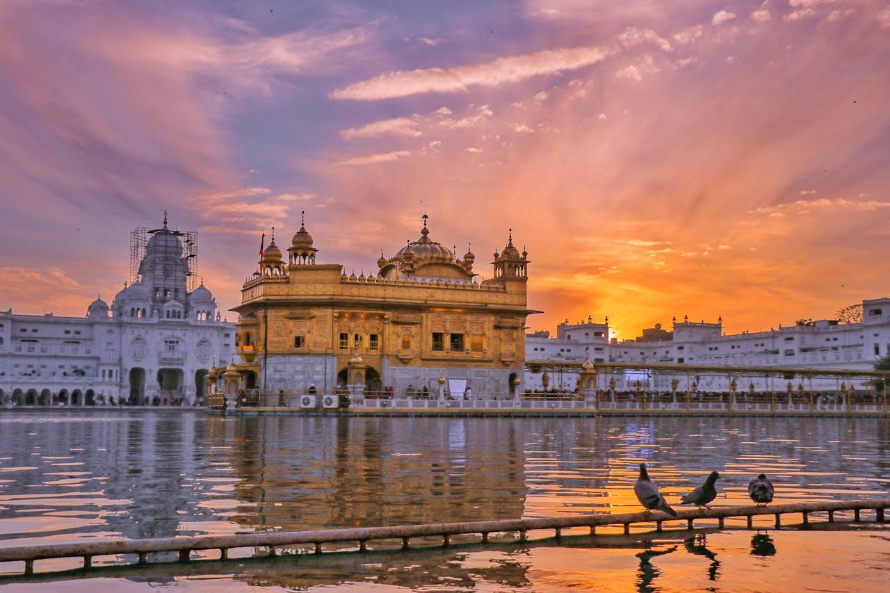 The Golden Temple at sunset