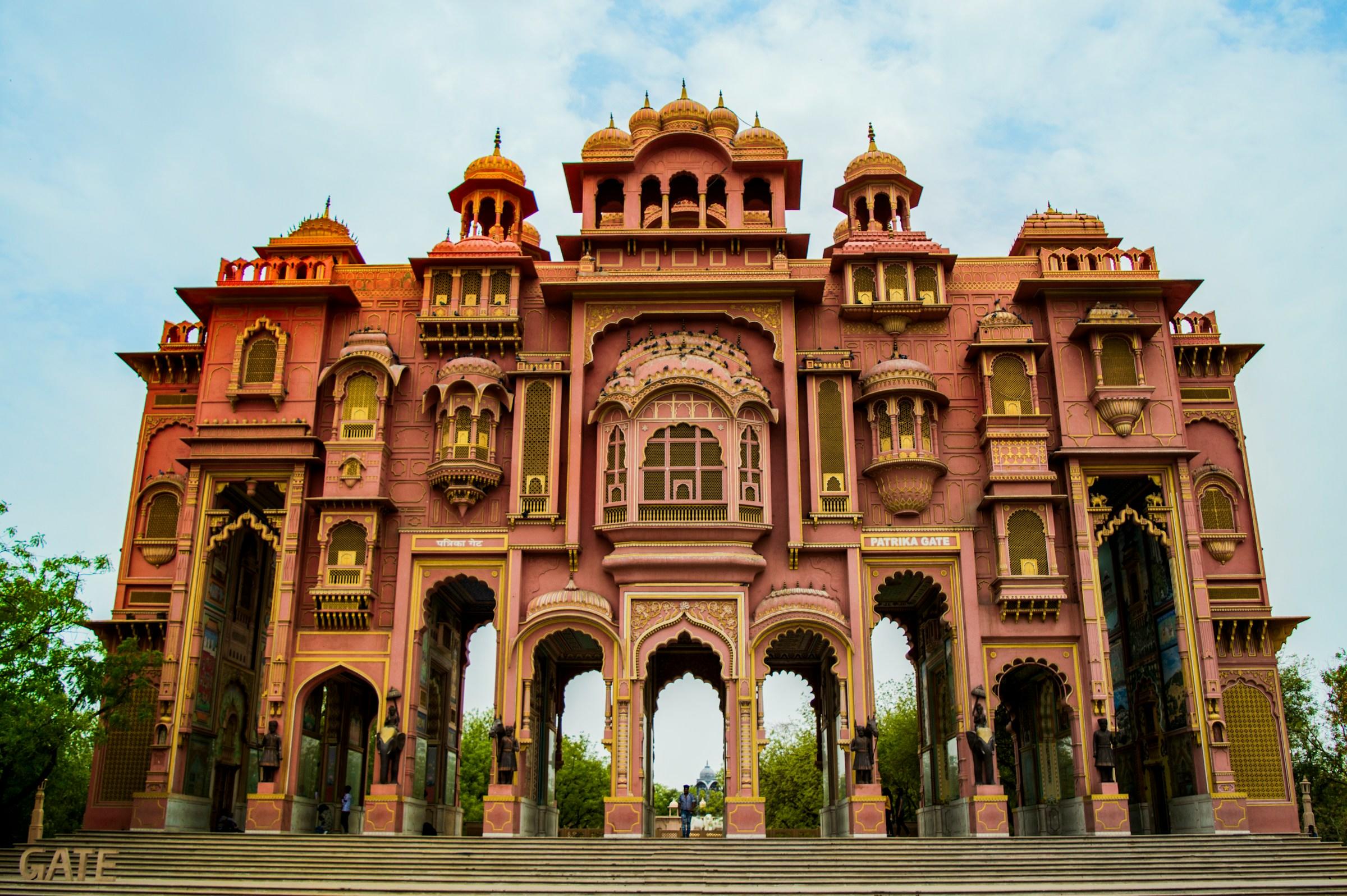 A photo of the Patrika Gate in Jaipur