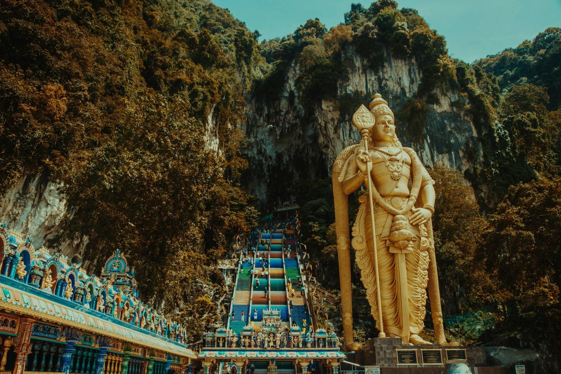 Hindu ststue at Batu Caves, Selangor, Malaysia