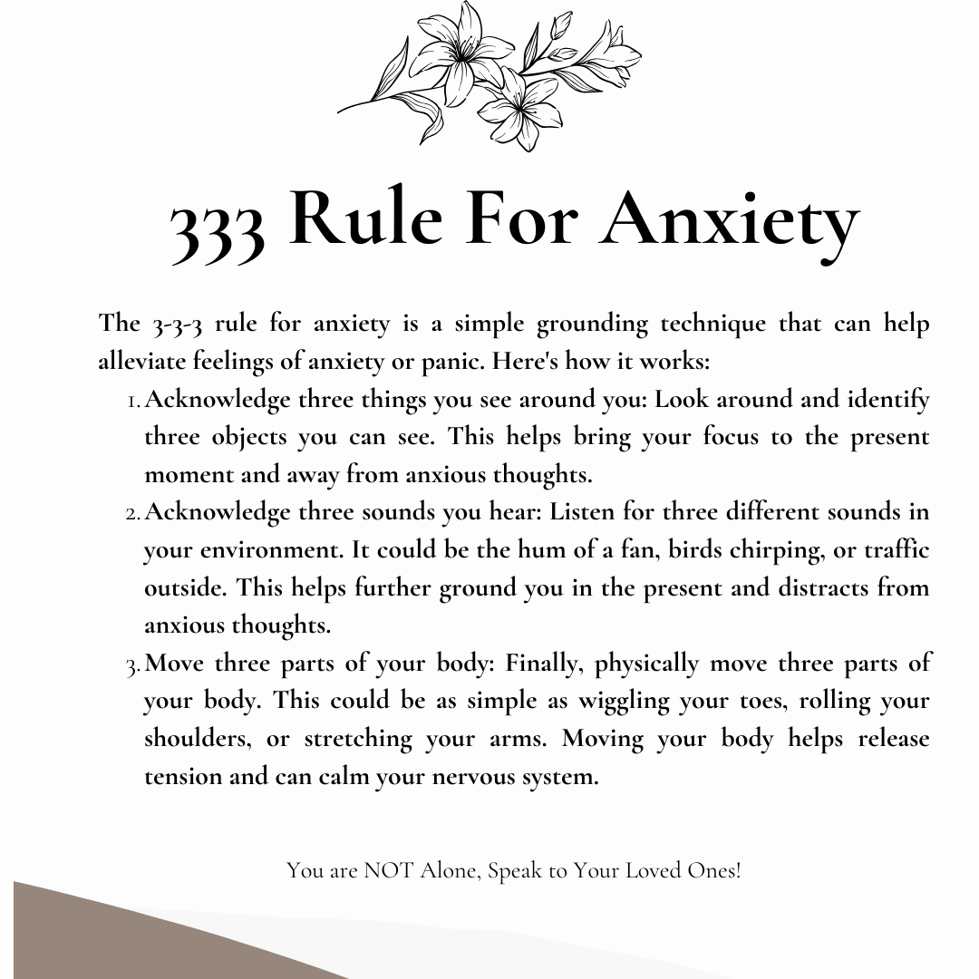 33e Rule for anxiety