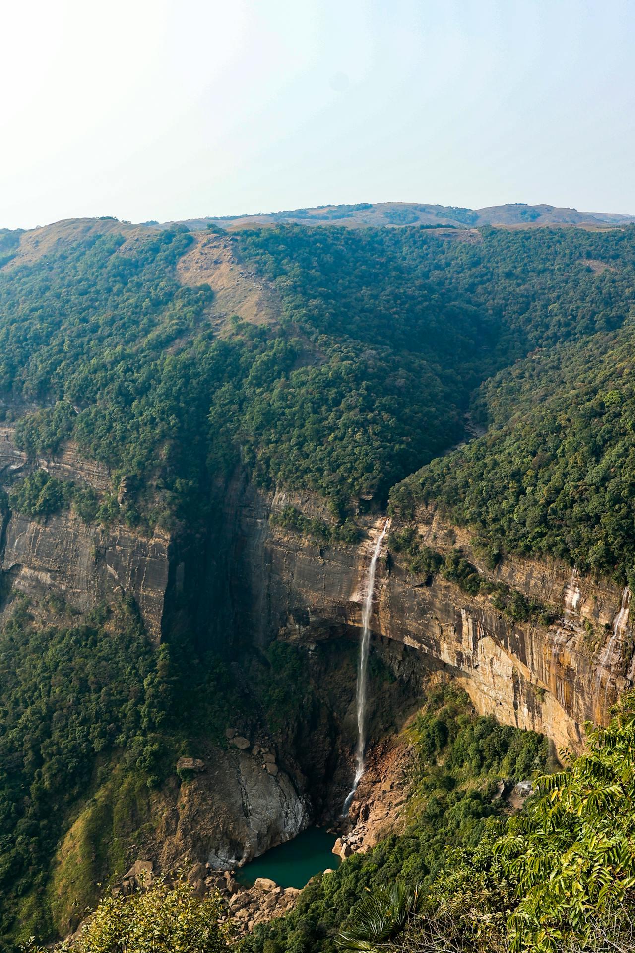 Nohkalikai Falls in Cherrapunji