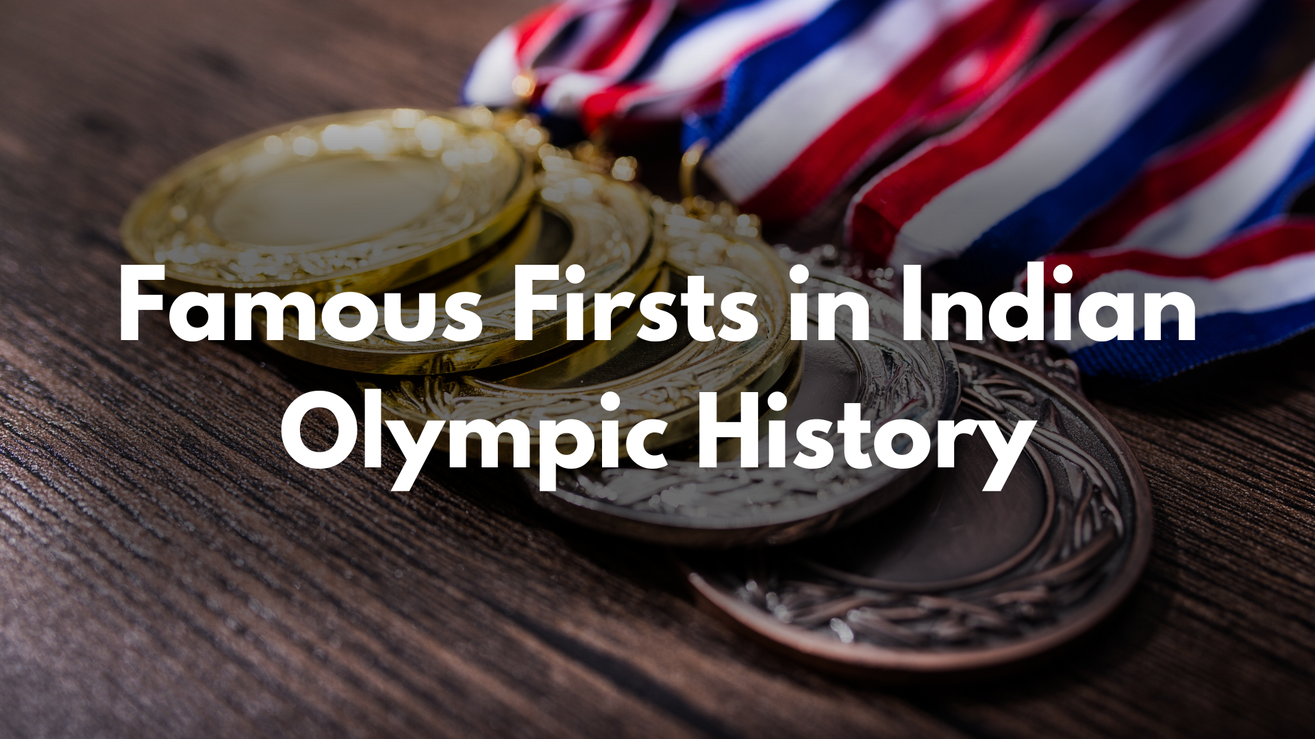 Athletics Medals on a table with text overlay reading