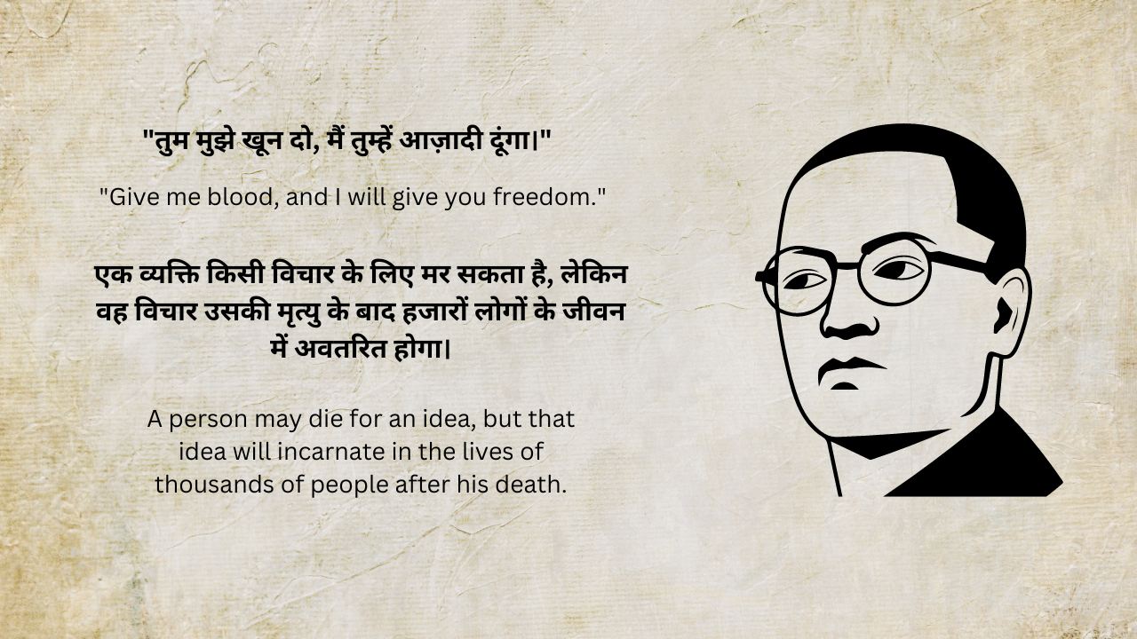 Subhas Chandra Bose quotes