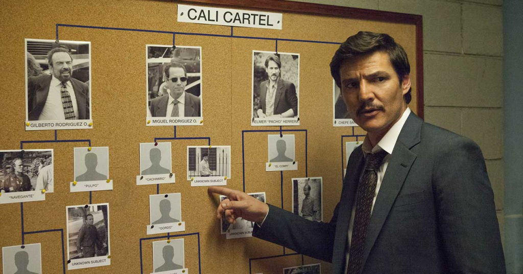 Narcos is a TV programme set in Colombia in the 1980s