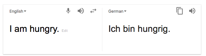 Google translate is great for learning German