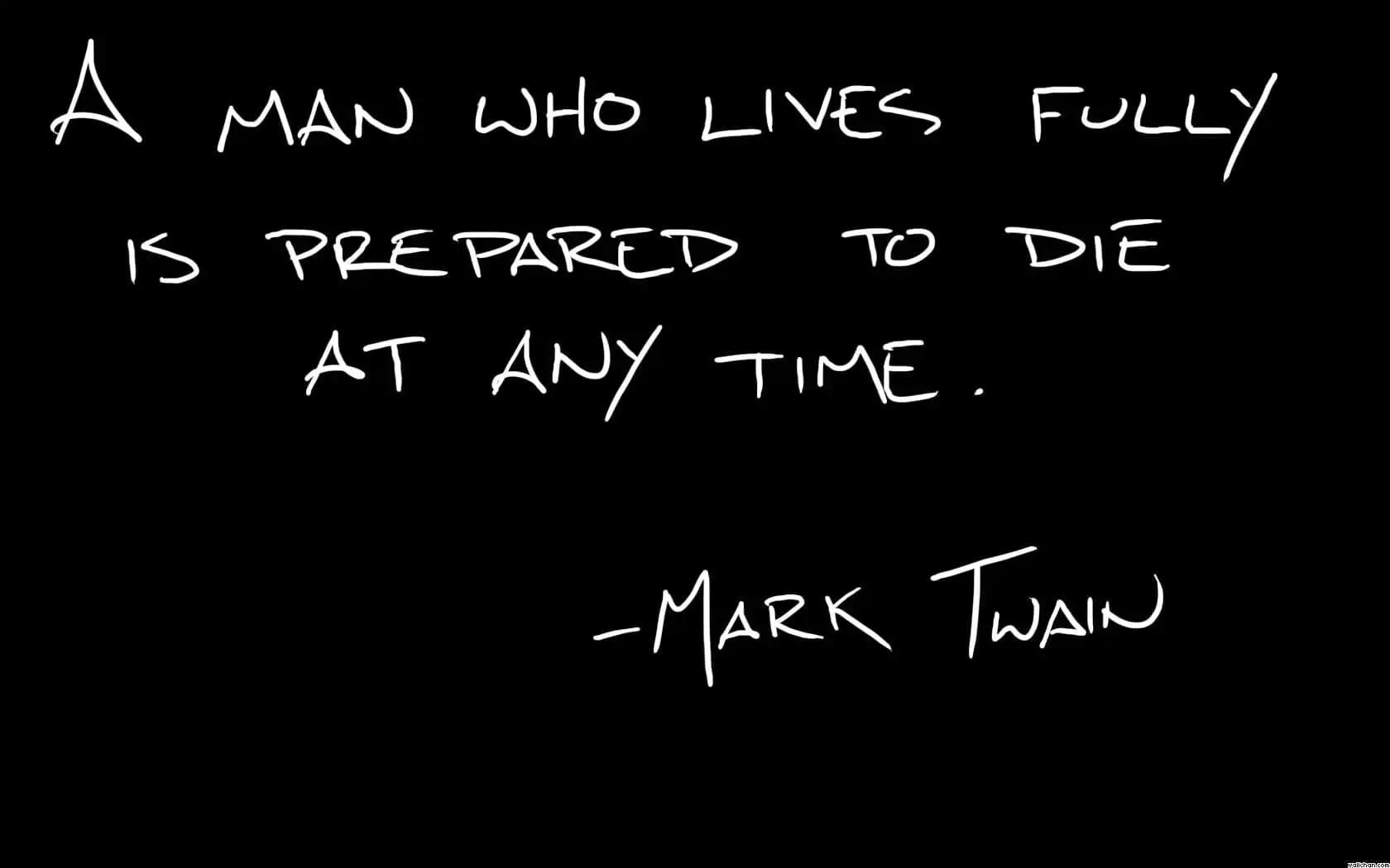 Puoi citare una frase di Mark Twain per darti la carica in inglese.