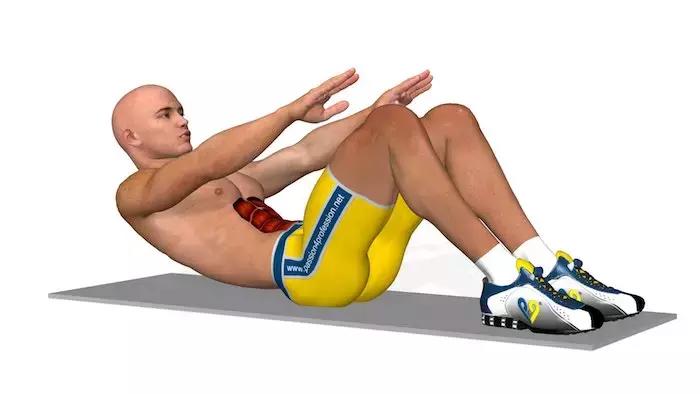 Perché non includere una serie di addominali anche se state lavorando sui muscoli delle gambe?