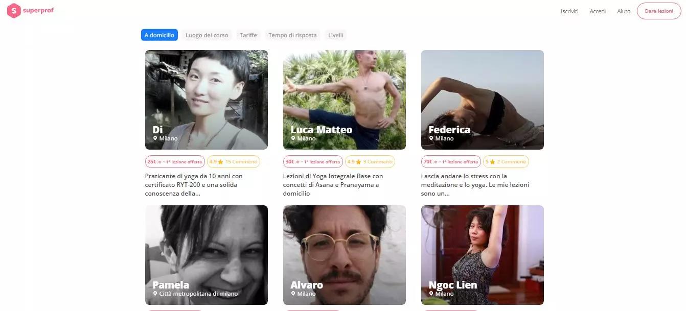 Il prezzo dei corsi di yoga per alcuni studenti è troppo alto.