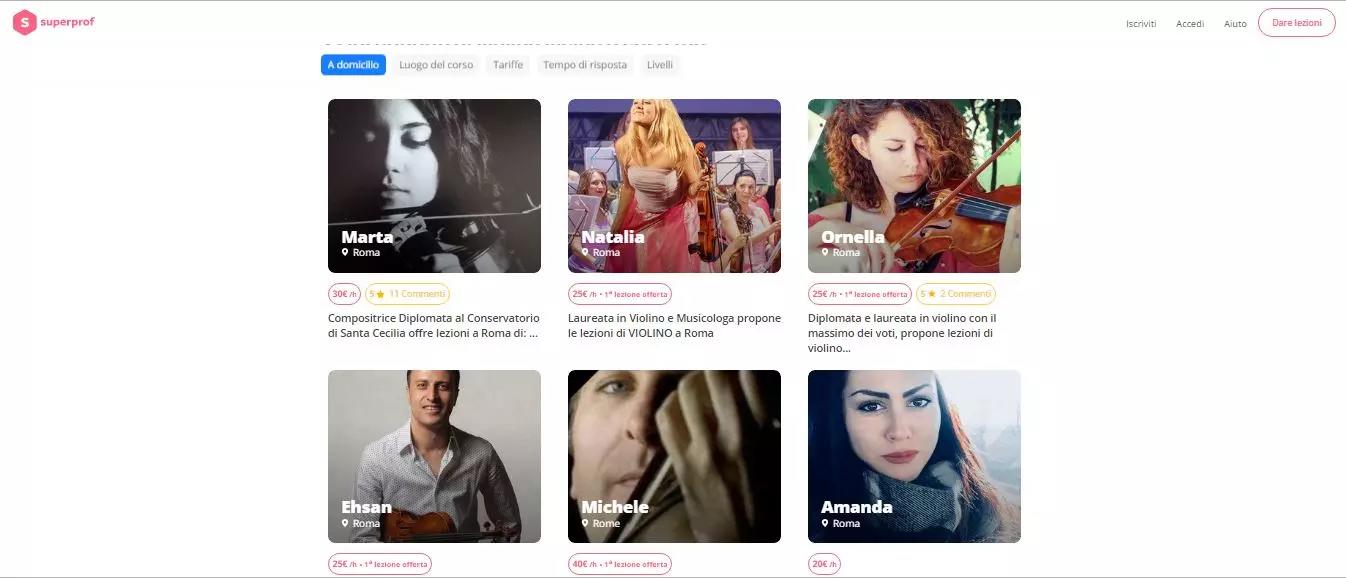 Superprof ti mette in contatto con insegnanti di violino a Roma.