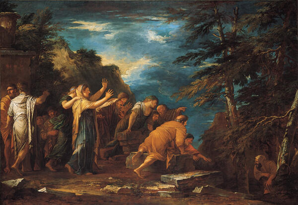 Morte di Pitagora,. grande matematico greco.