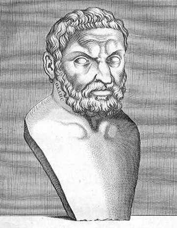 Talete, grande matematico greco.