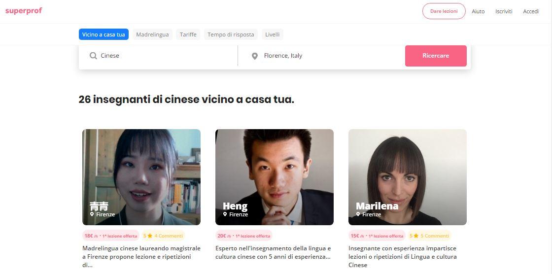 Confrontandoti con altri insegnanti di cinese puoi avere un'idea su come personalizzare il tuo annuncio e raggiungere più studenti.