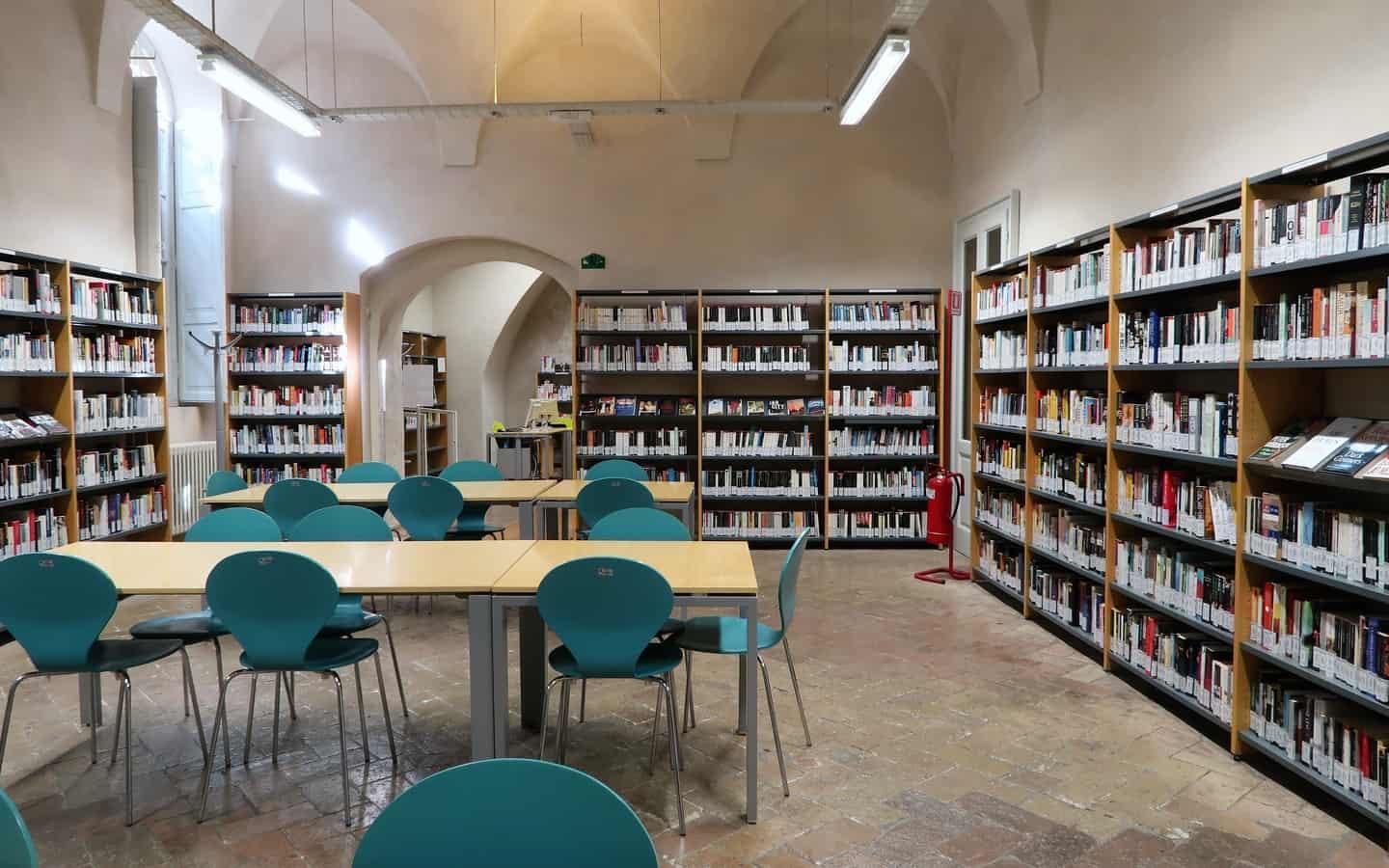 Fare lezione in biblioteca ti permette di avere accesso a ogni tipo di libro.