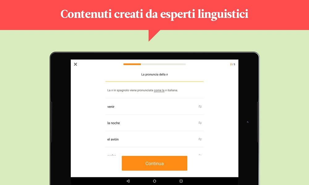 Ogni pagina dell'app Babbel spagnolo è pensata per farti imparare più rapidamente la lingua.