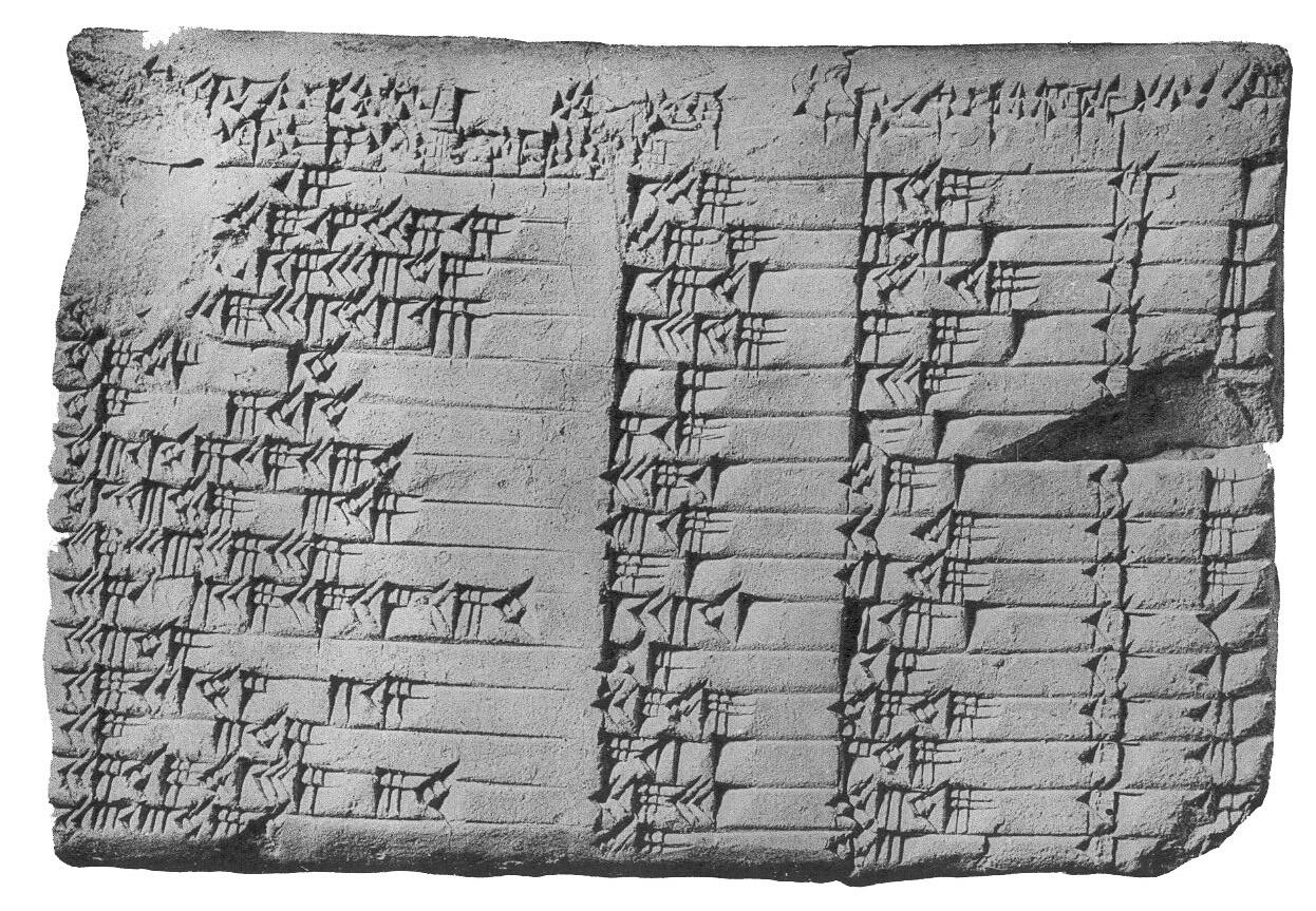 Tavoletta babilonese precedente al Teorema di Talete.
