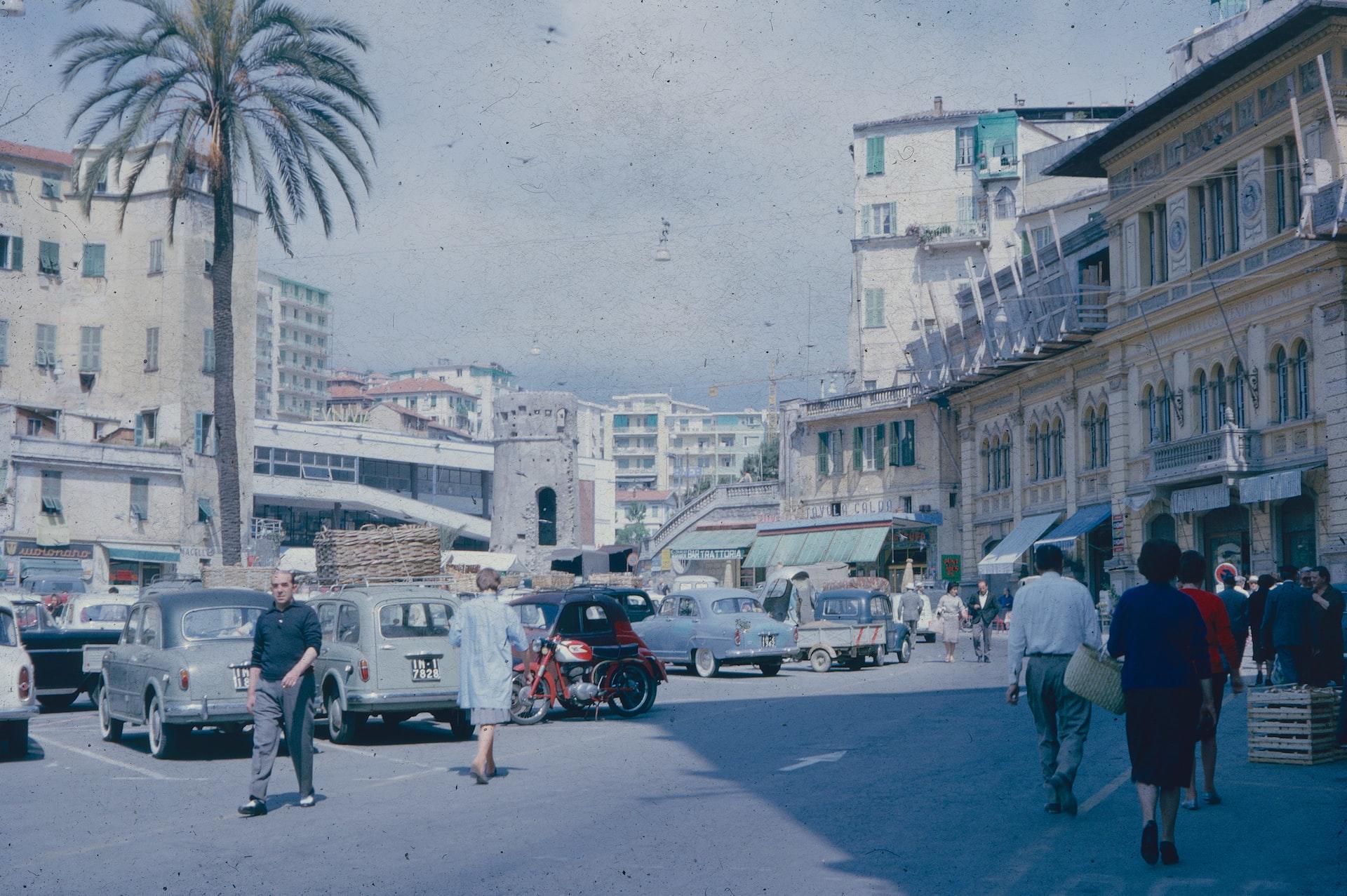 Foto d'epoca della città di Sanremo