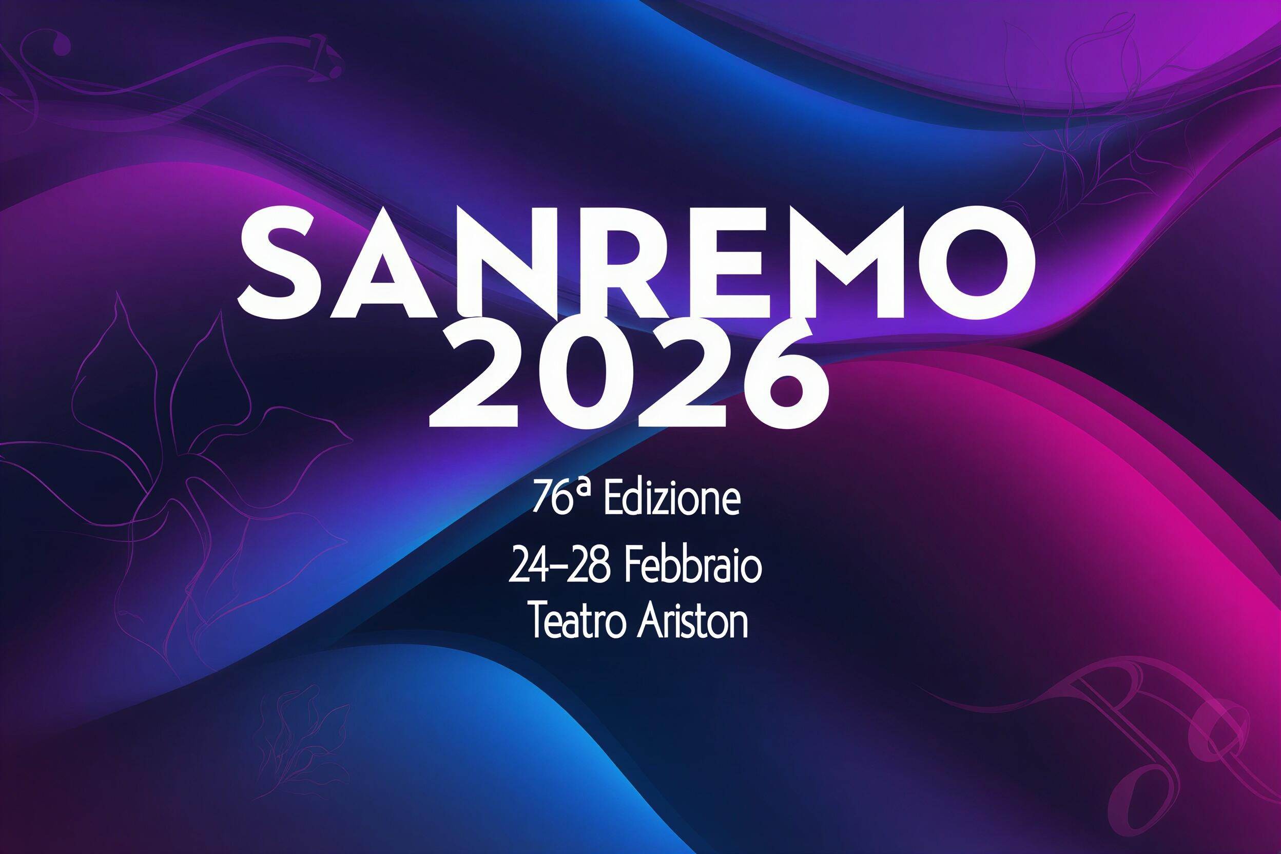 Locandina del Festival di Sanremo 2026. 