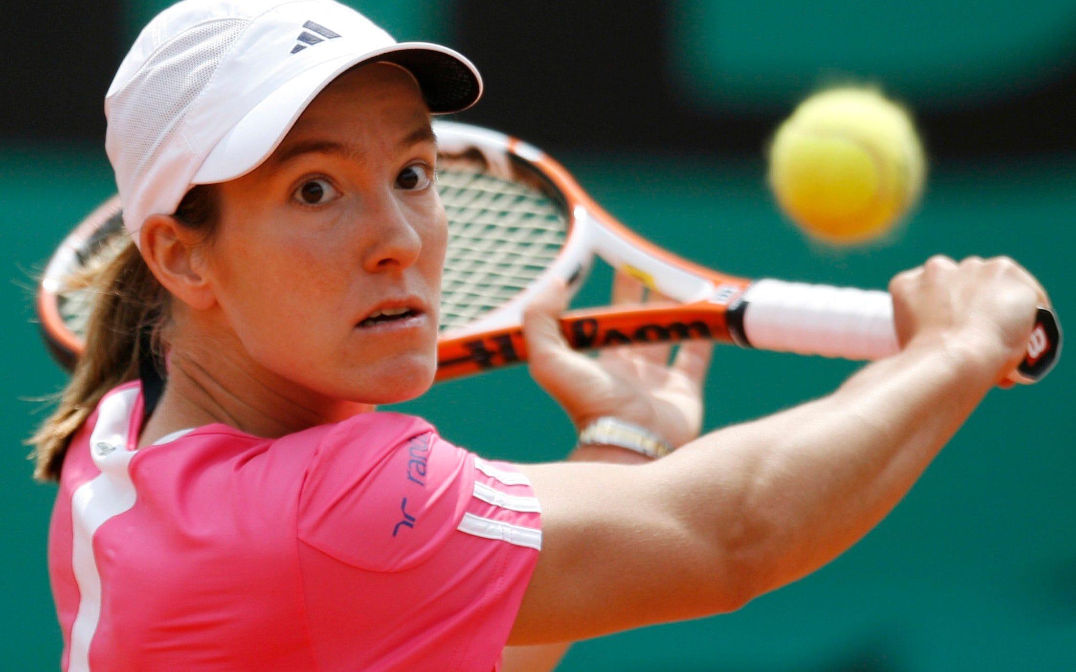 La campionessa del tennis Justine Henin.