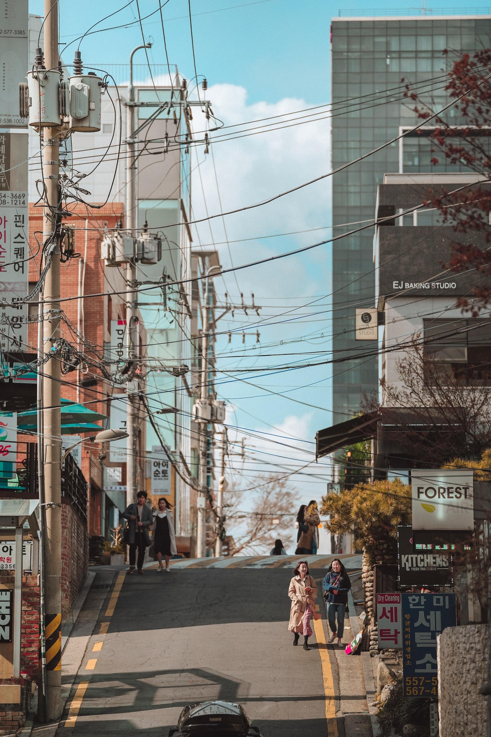 Strade di un quartiere di Seul