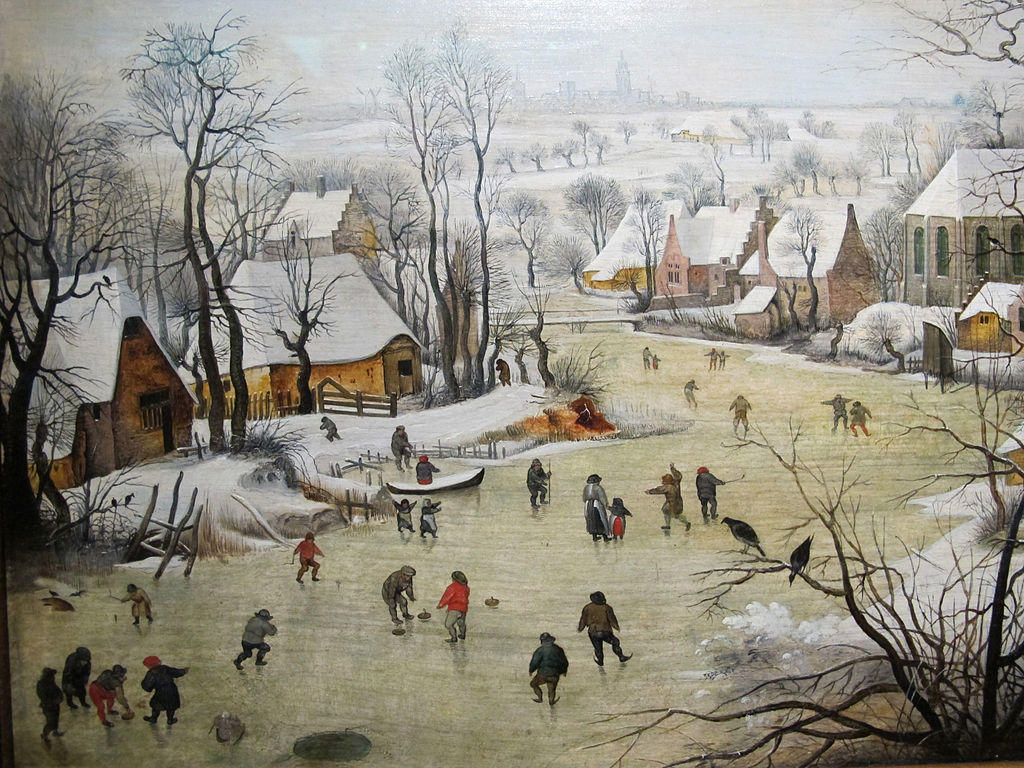 Pieter Bruegel il Vecchio, Paesaggio invernale con pattinatori e trappola per uccelli