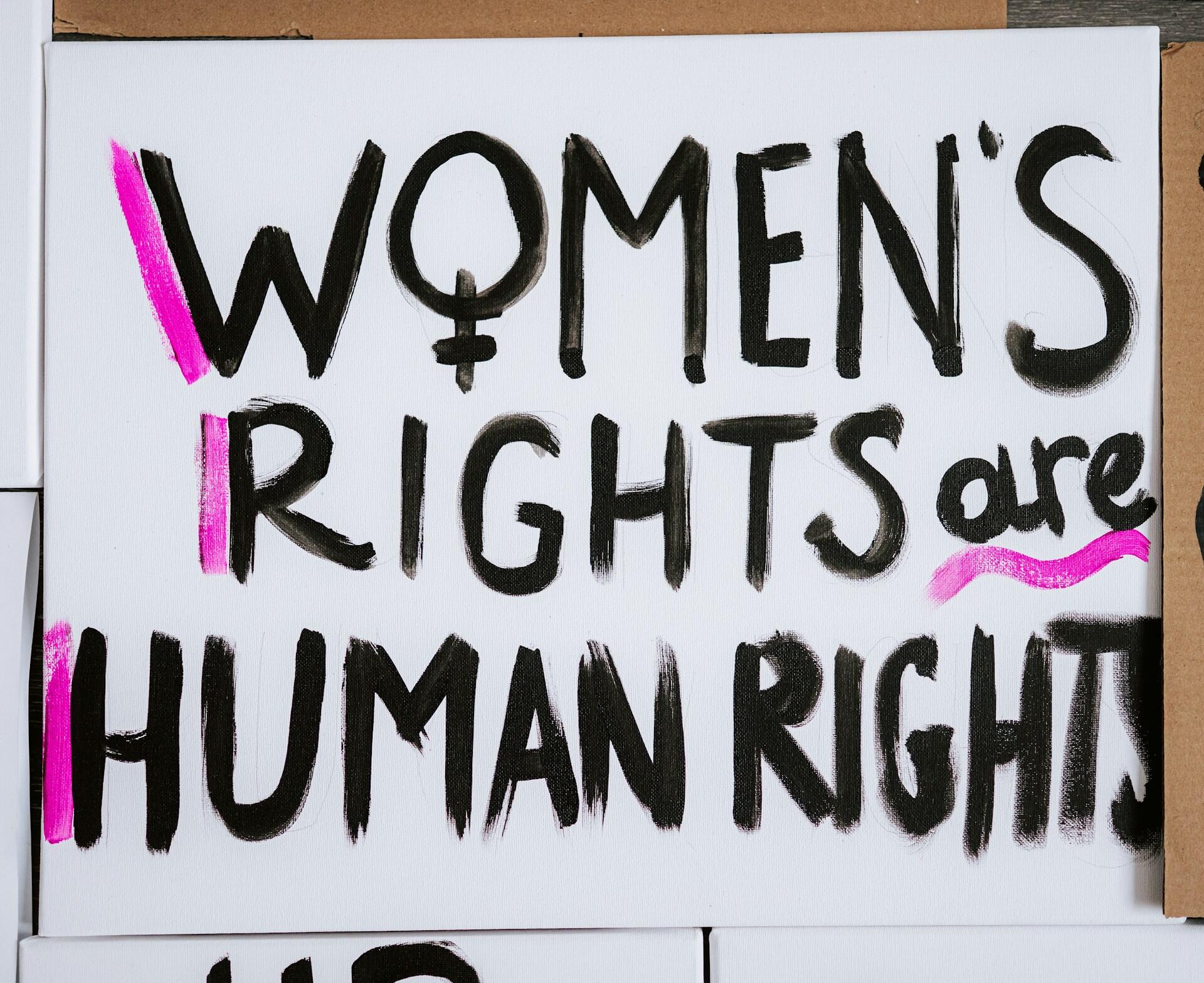 Manifesto per i diritti delle donne.