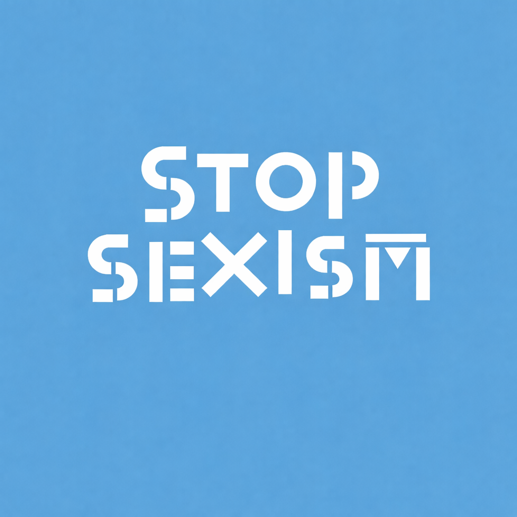 Scritta "stop sexism", utile per combattere il sessismo nei media.