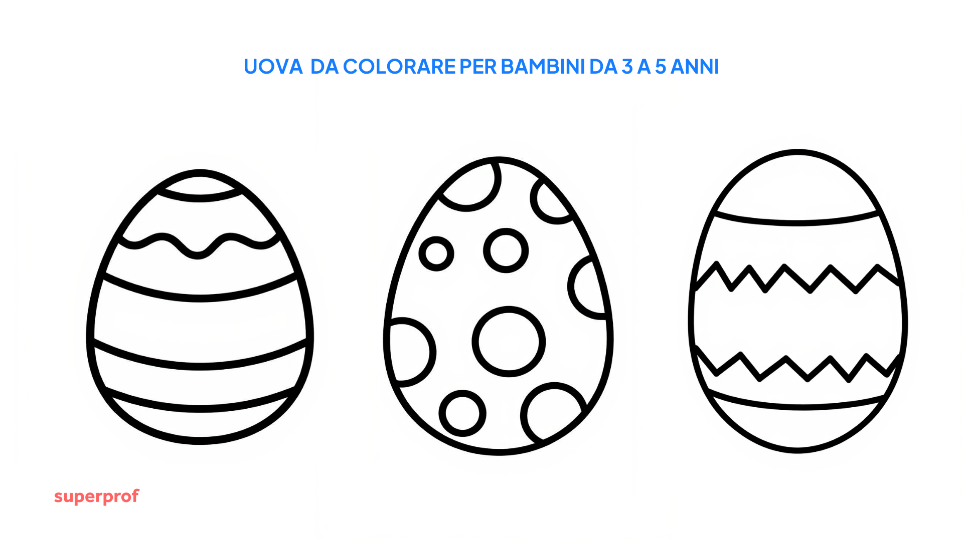Uova di Pasqua da colorare.