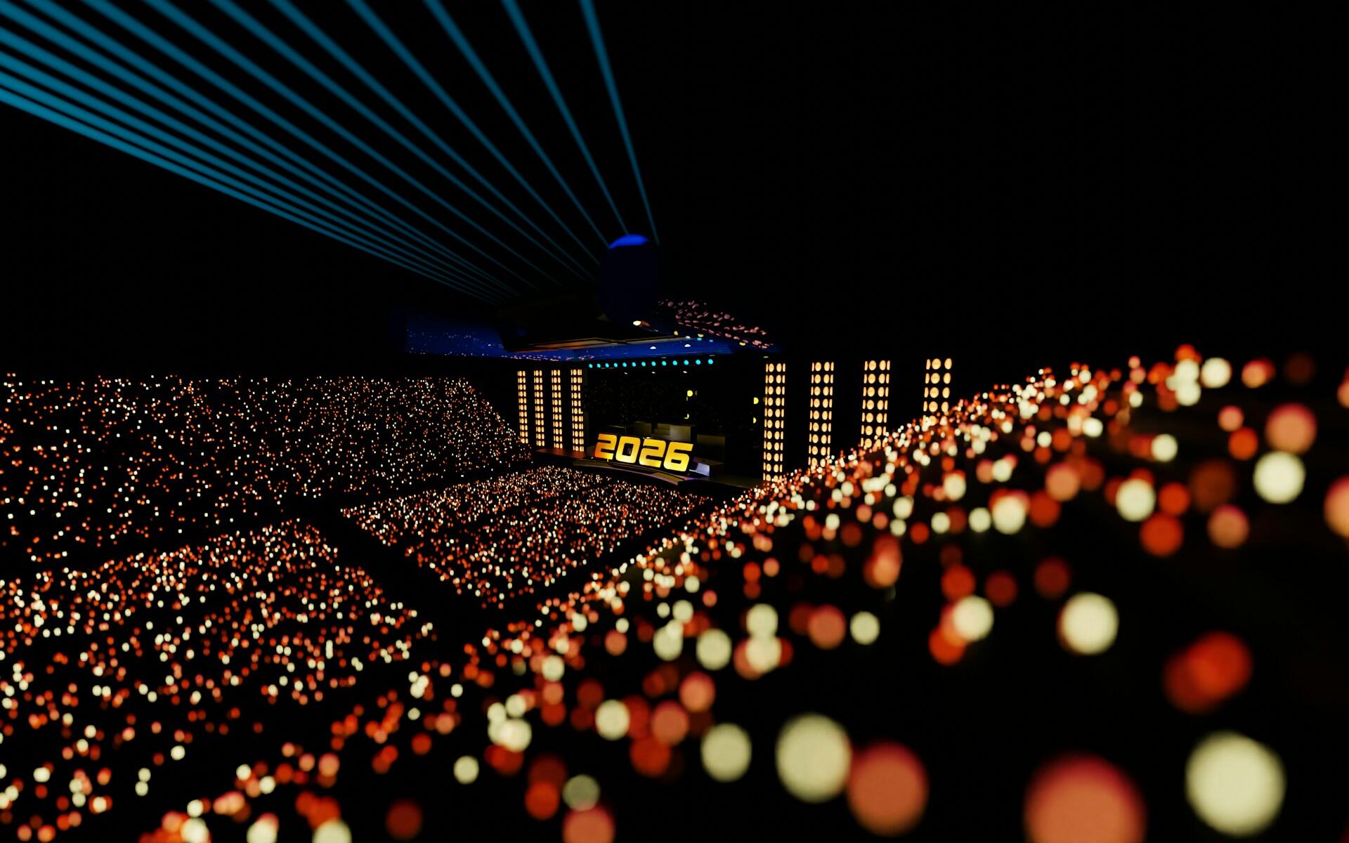 Palcoscenico durante una serata dell'eurovision 2026.