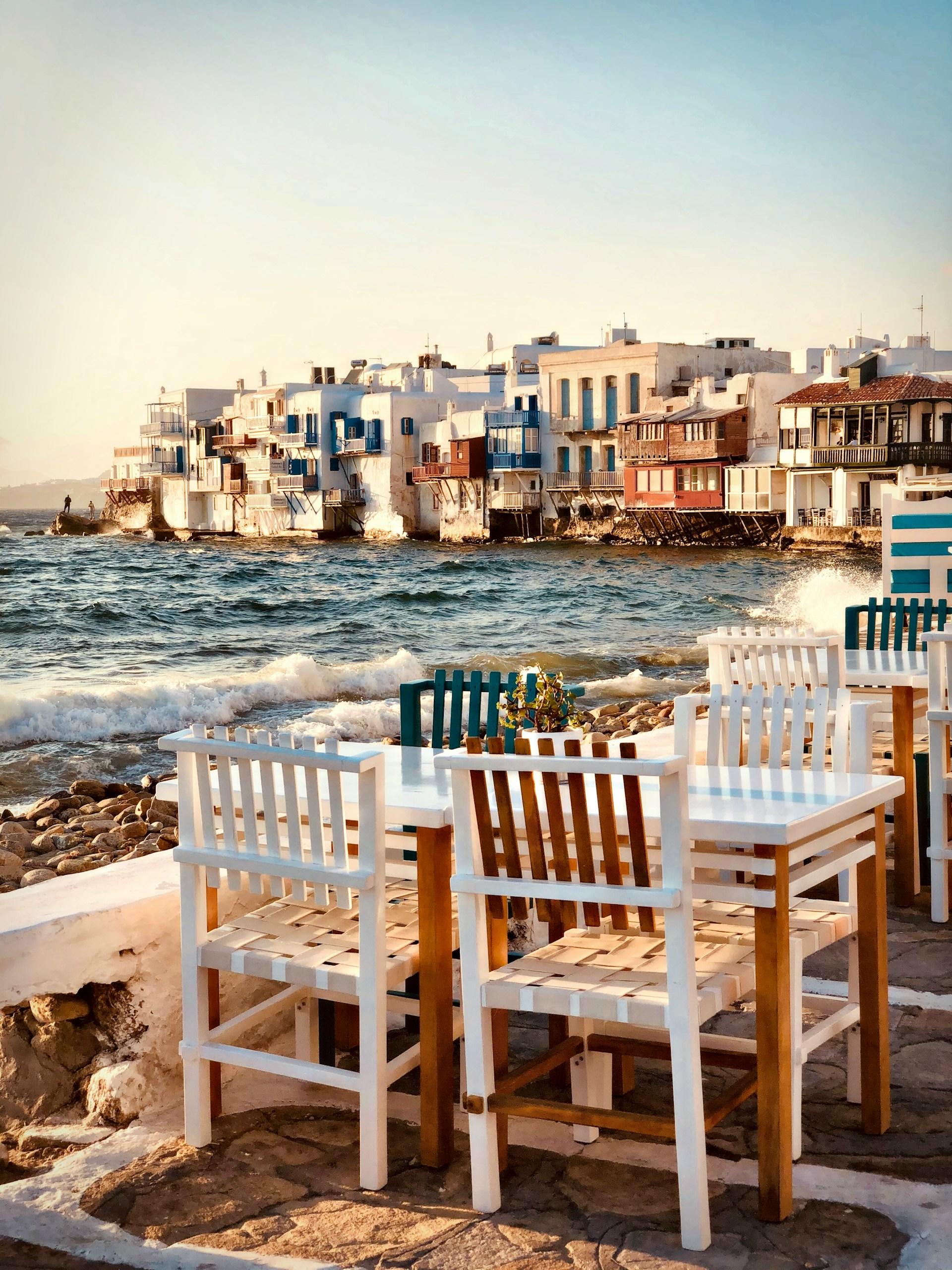 Stradine di Mykonos in Grecia