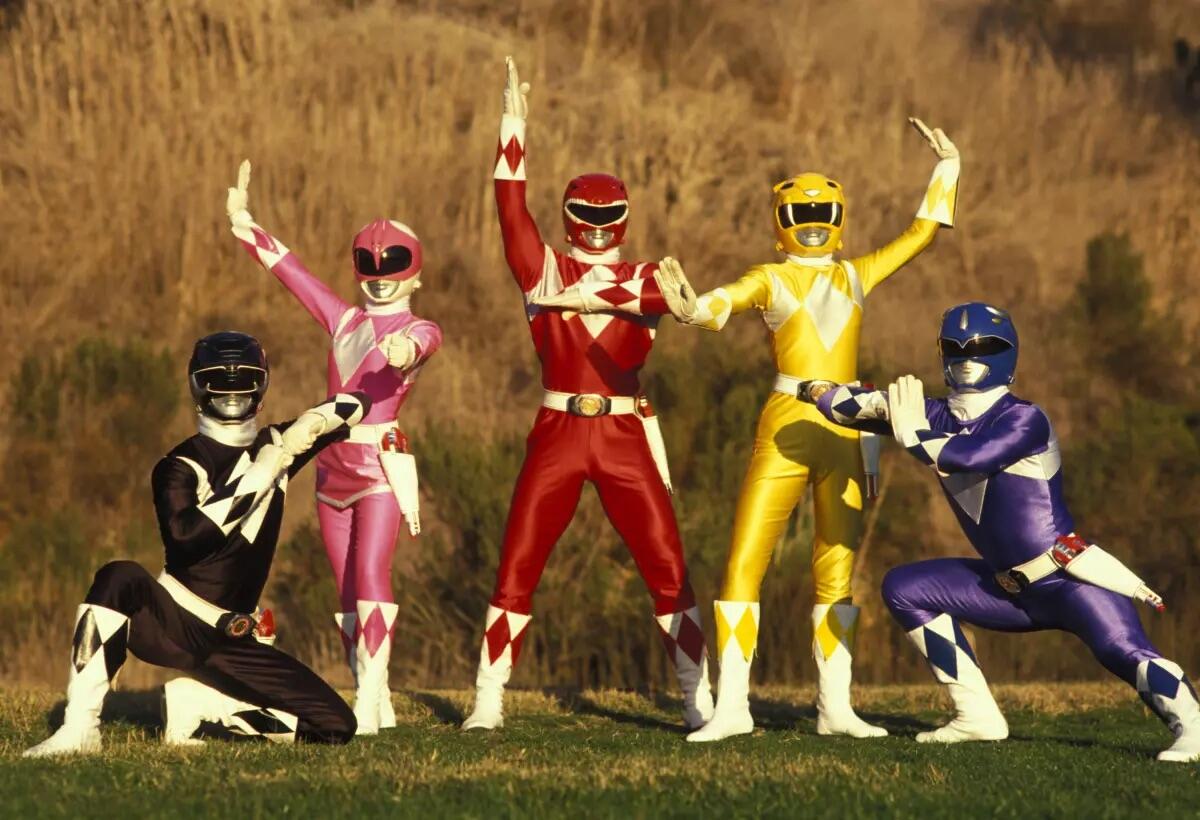 I cinque power rangers della celebre serie tv.