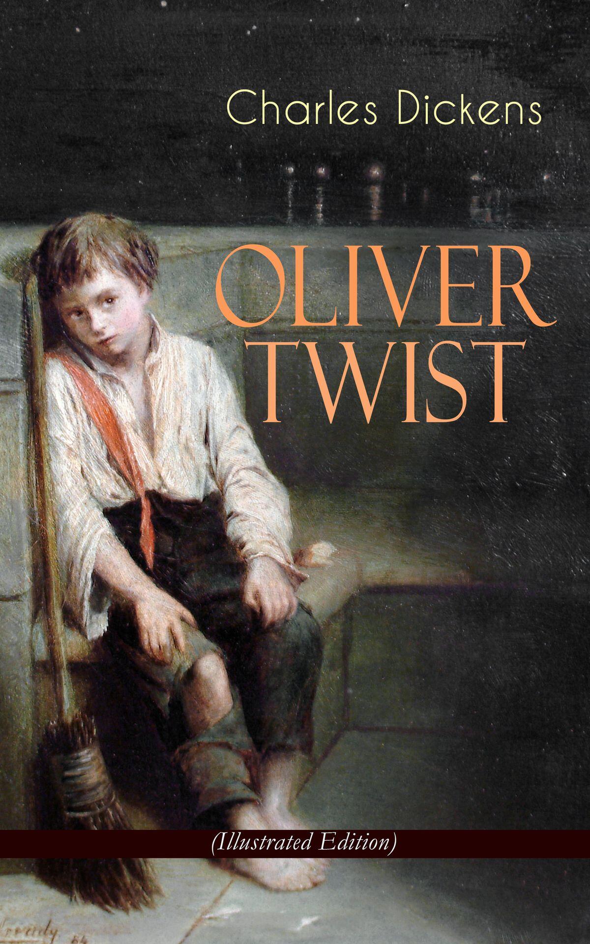 Copertina del romanzo illustrato "Oliver Twist".