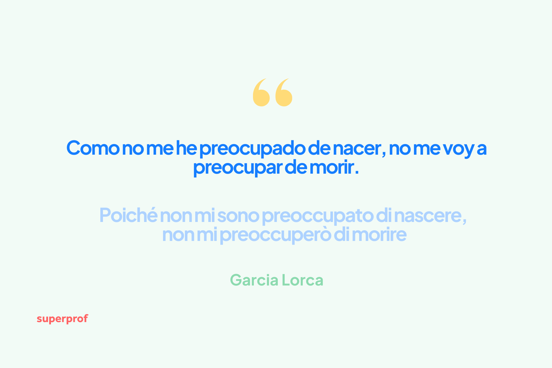 citazione Lorca con traduzione in italiano