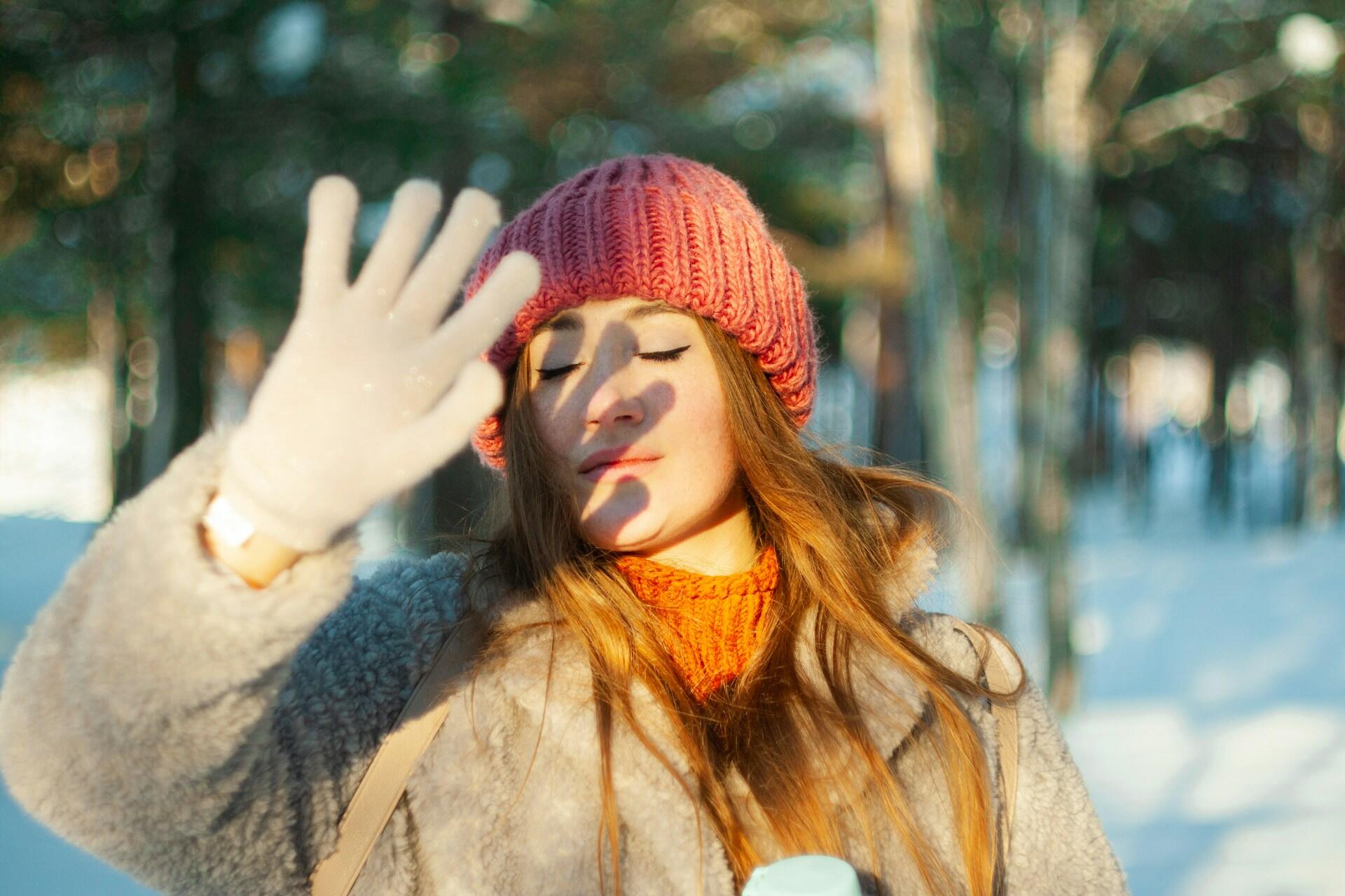 ragazza in forma inverno